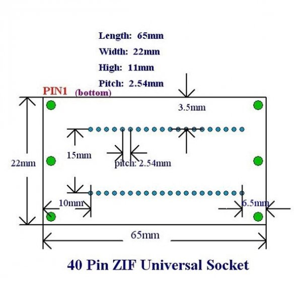 40 Pin Zif Soket Kilitli - 3m Marka - 3