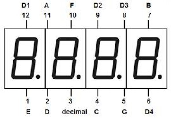 4 Haneli 7 Segment Display Modülü - 2