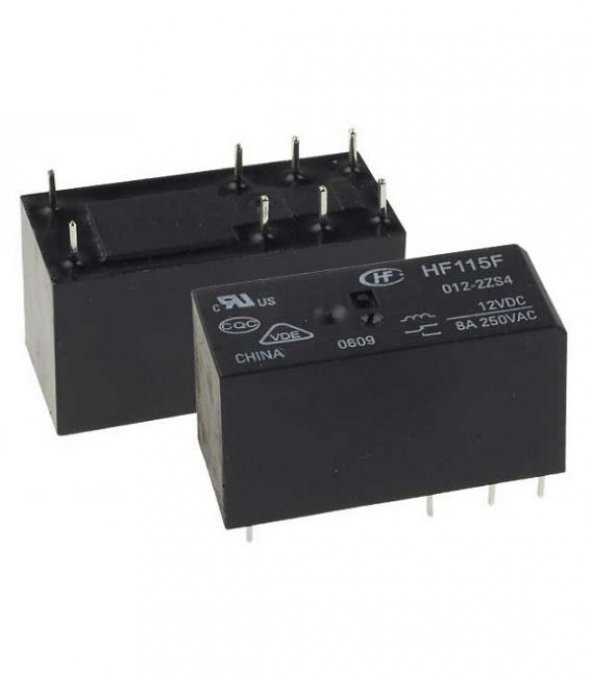 12V 8A Çift Kontak Röle - JQX-115F-012-2ZS4