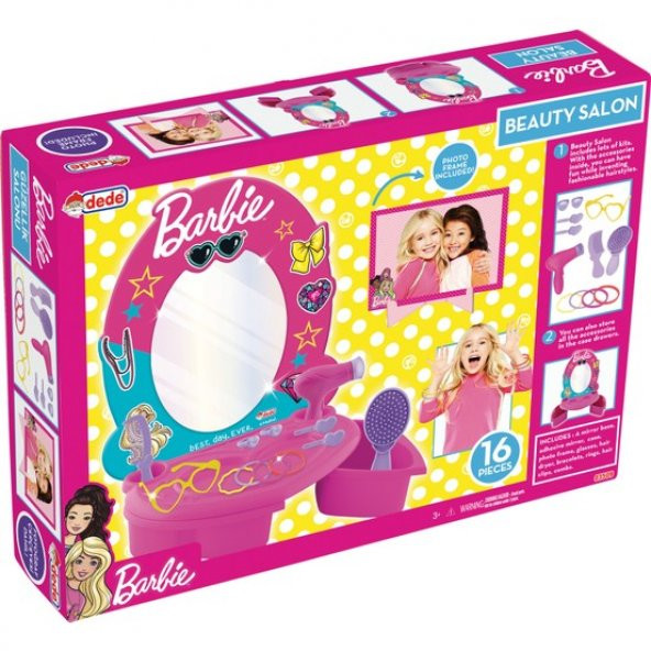 Barbie Güzellik Salonu Makyaj Masası Makyaj Seti Fön Makinesi - 2
