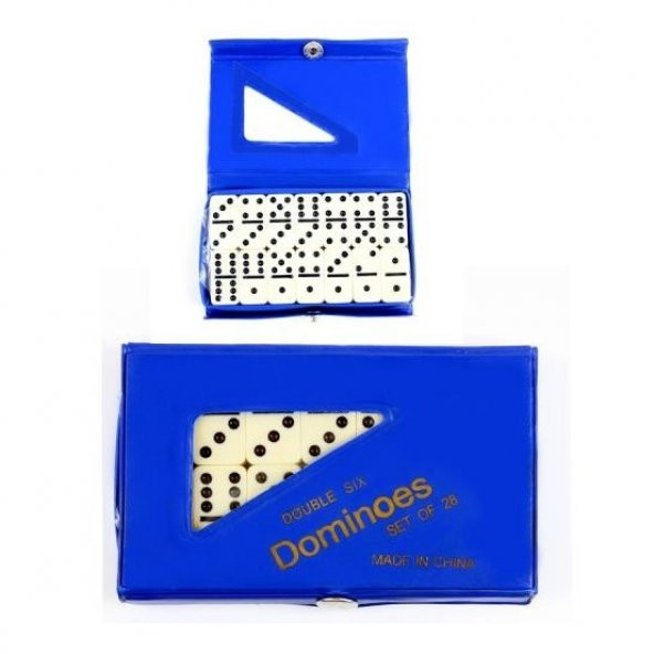 Çantalı Orta Boy Melamin Domino Taşı 28 Parça Domino Oyunu
