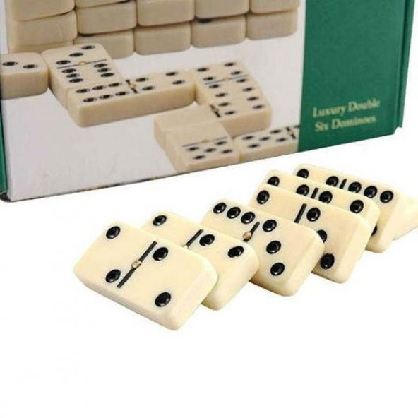 Çantalı Orta Boy Melamin Domino Taşı 28 Parça Domino Oyunu - 3