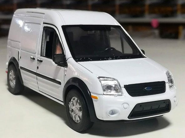 Ford Transit Connect 1/36 Ölçek Beyaz Çek Bırak Metal Model Araba