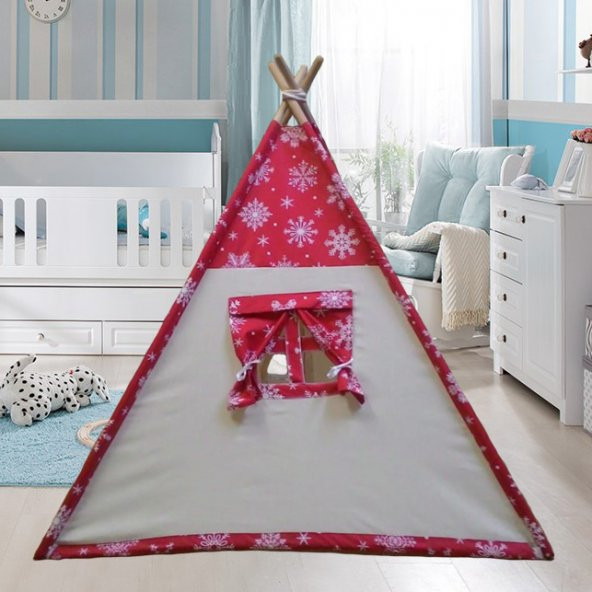 Altev Kartaneli Ahşap Çoçuk Çadırı Kızılderili Çadırı Oyun Evi Oyun Çadırı Kamp Çadırı Rüya Evi - 6