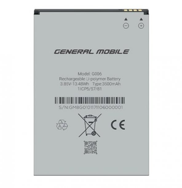 General Mobile Gm8 go Gm9 go Gm6 Ds Batarya Pil 100 Orjinal