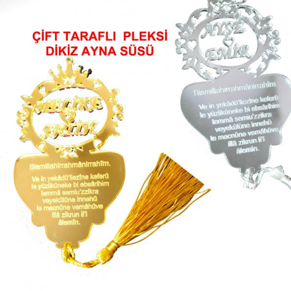 Kişiye Özel Araba Süsü Plakalı Pleksi Araba Dikiz Aynası Süsü - 2