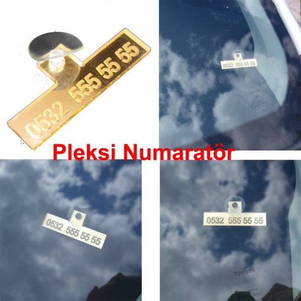 Kişiye Özel Araba Süsü Plakalı Pleksi Araba Dikiz Aynası Süsü - 3