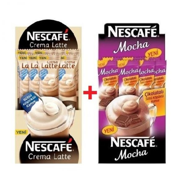 Nescafe Mocha Kahve (17,9g x 24ad.) + Crema Latte (17g x 24ad.)