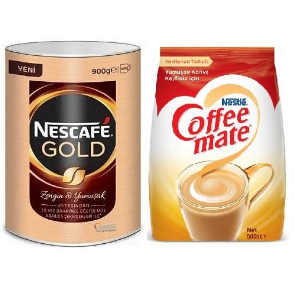 Nescafe Gold Kahve 900g + Coffe Mate 500g