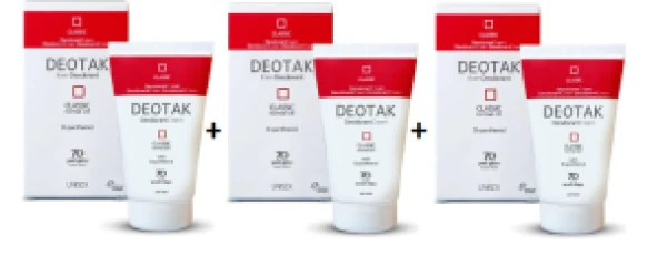 Deotak Klasik Krem Deodorant 35ml 3 Adet Yeni Üretim