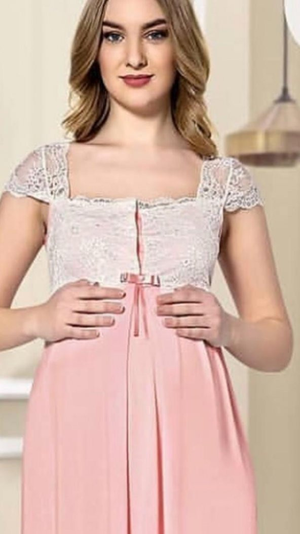 Limissi 2065 Askıları Dantelli Kolsuz Lohusa Pijama Takımı - 2