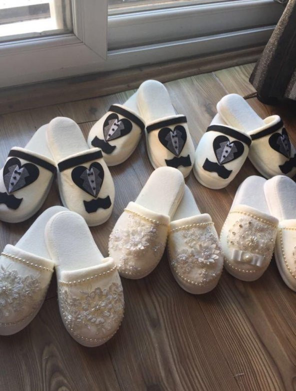 Damat Terliği Simokin Figürlü Havlu Terlik - 2