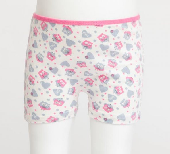 ÖDÜL 3009 KIZ ÇOCUK İKİLİ BOXER PEMBE %100 PAMUK