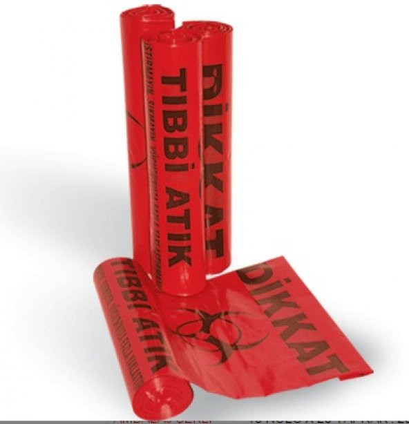 TIBBİ ATIK POŞETİ 55X60CM 100 MİCRON (1 RULO 10 ADETTİR) - 3