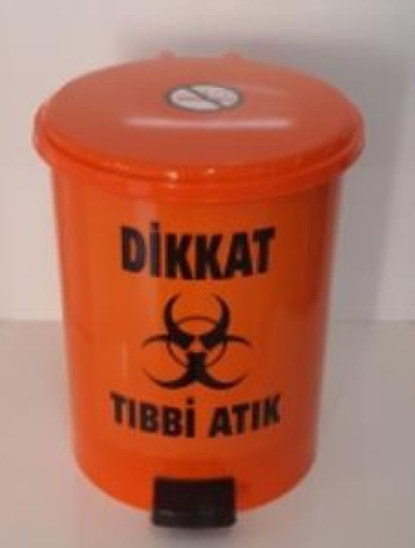 TIBBİ ATIK KOVASI PEDALI 10 LT ÜCRETSİZ KARGO