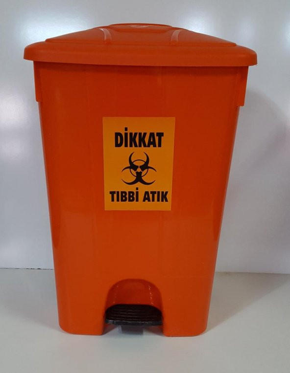 TIBBİ ATIK KOVASI 85 LT PEDALLI TEKERLEKLİ - 2