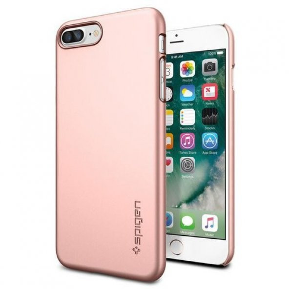 Spigen Apple iPhone 7 Plus Kılıf Thin Fit Ultra İnce Rose Gold - 043CS20474