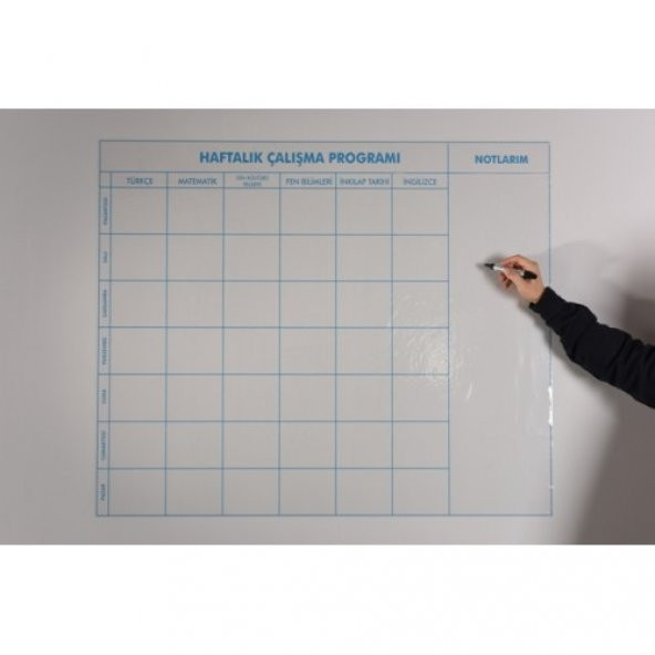 EVBUYA İLK VE ORTA OKUL İÇİN HAFTALIK ÇALIŞMA PROGRAMLAYICI AKILLI KAĞIT - 4