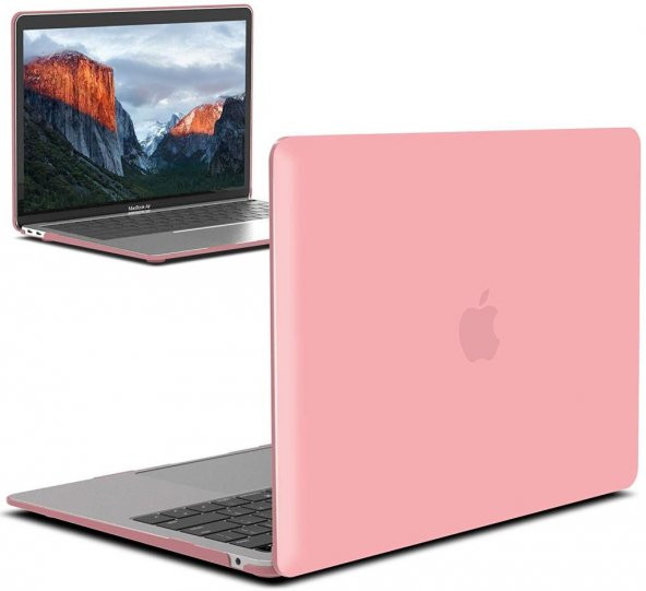 Codegen Apple 13" Macbook Air A1932 A2179 Pink Kılıf Koruyucu Kapak CMAT-133P