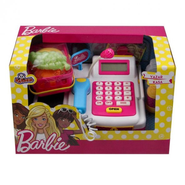 Kutulu Barbie Aksesuarlı Market Kasası (Hesap Makinalı) BB-3220A