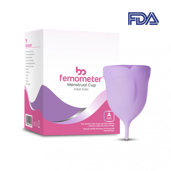 femometer® Adet kabı - Medikal Sınıf Silikon Menstrual Cup (A Size)