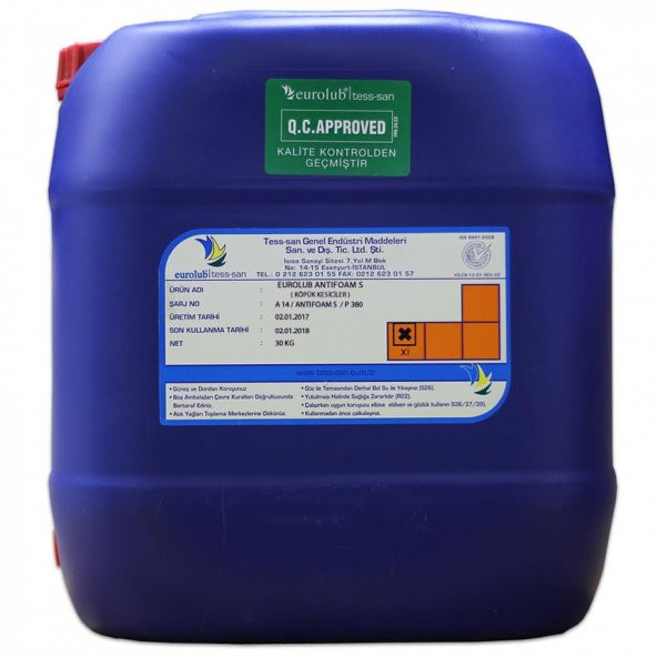 Eurolub Antifoam S 30 Kg Köpük Kesici