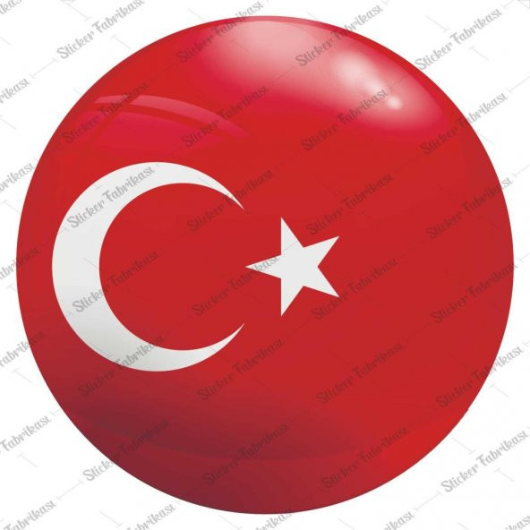 Türk Bayrağı Ay Yıldız Sticker 00937