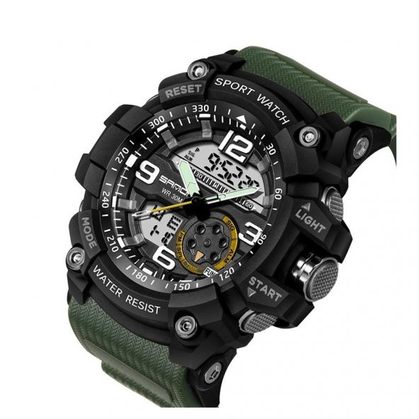 Sanda 759 Kol Saati Su Geçirmez Spor Asker S Shock - 2