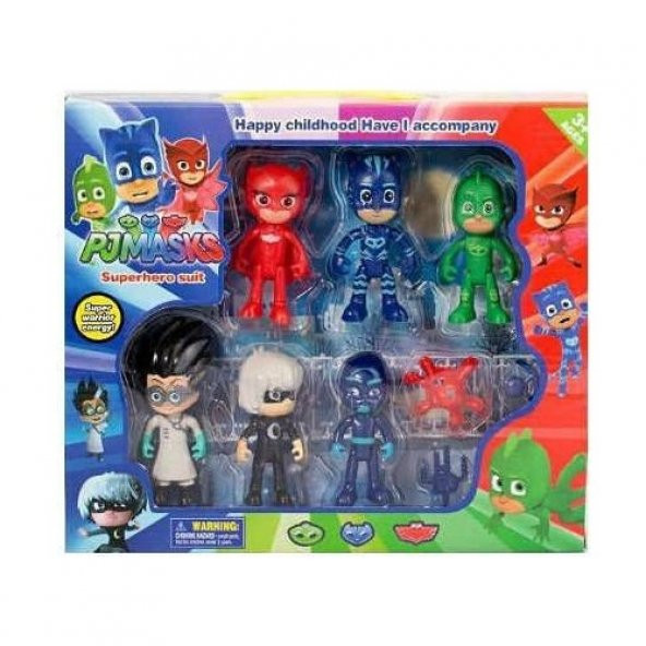 Pijamaskeliler Pjmasks Figür Oyuncak 10 Lu Set Pijamasks Figur - 3