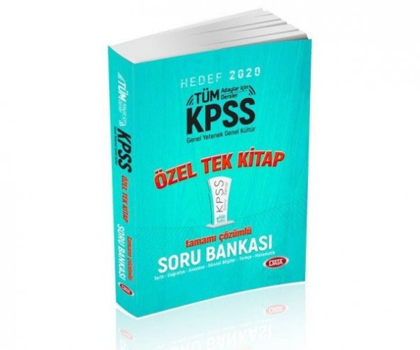 DATA KPSS Genel Yetenek Genel Kültür Tek Kitap Tamamı Çözümlü Soru Bankası 2020