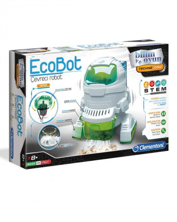 +8 Yaş EcoBot Çevreci Robot Deney Seti (Clementoni)