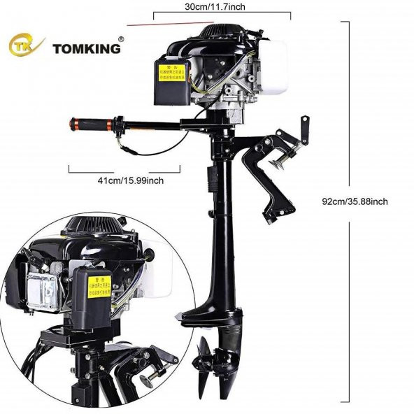 Tomking TK144FC Dıştan Takma Bot Motoru 4 Zamanlı - 6