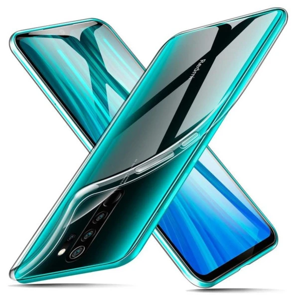 Xiaomi Redmi Note 8 Pro Kılıf Tam Şeffaf Silikon Transparan