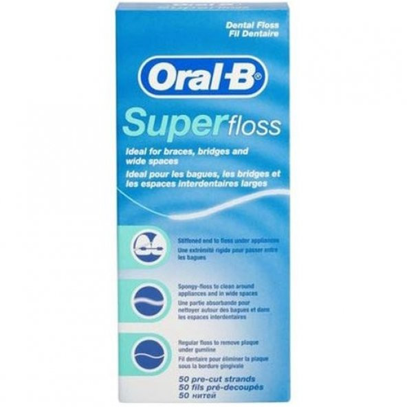 Oral-B Diş İpi Super Floss 50 Adet ürün görseli