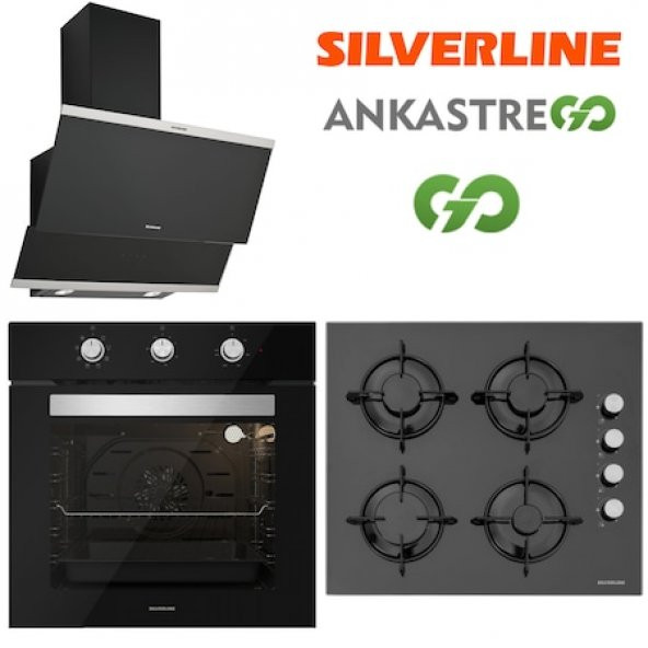 Silverline Siyah Cam Ankastre Set BO6503B01 - CS5349B01 - 3420 - 5