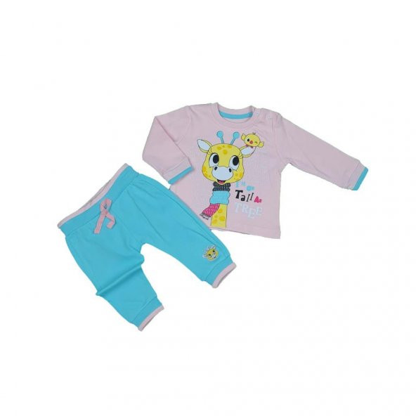 Kız Bebek Giyim Zürafa Modelli İkili Takım