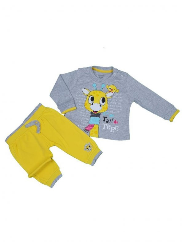 Kız Bebek Giyim Zürafa Modelli İkili Takım - 2
