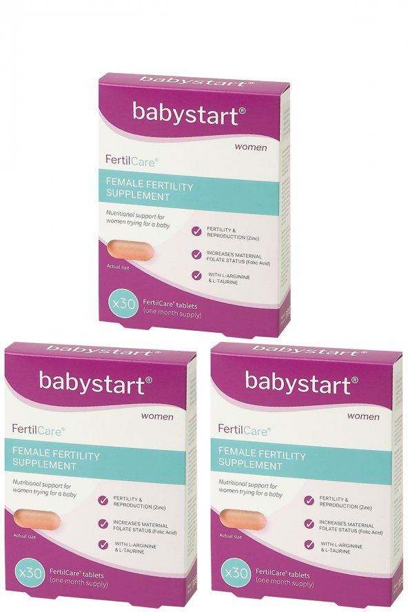 Babystart FertilCare Kadın için Multivitamin - [ 3 Kutu / 90 Tablet ]