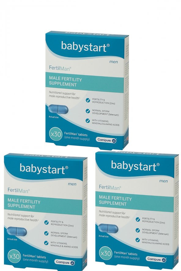 Babystart FertilMan Erkek için Multivitamin - [ 3 Kutu / 90 Tablet ]