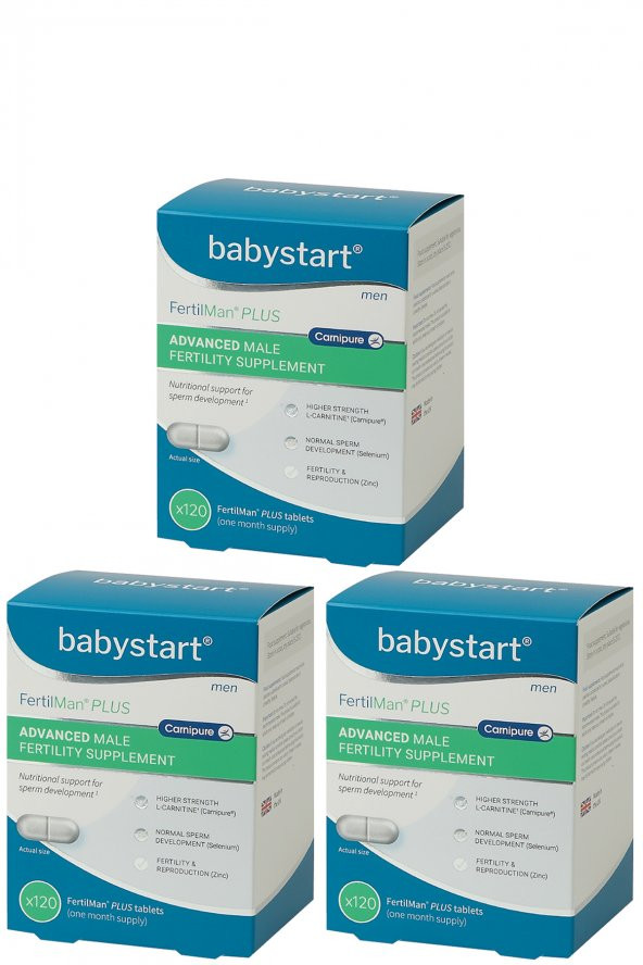 Babystart FertilMan Plus Erkek için Multivitamin - [ 3 Kutu / 360 Tablet ]