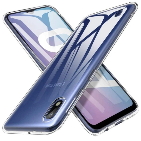Samsung Galaxy A10 Kılıf Toz Korumalı Tıpalı 1.5mm Şeffaf Silikon Kılıf - 4