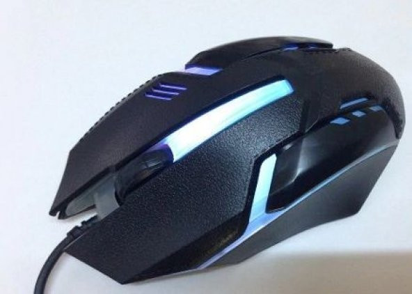 Rider M718 900 Dpi Siyah USB 7 renk Işıklı Oyuncu Mouse