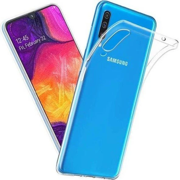 Samsung A20S Şeffaf Slikon Kılıf - 02 MM Şeffaf Telefon Kılıfı