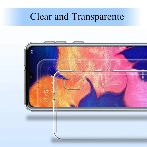 Samsung A20S Şeffaf Slikon Kılıf - 02 MM Şeffaf Telefon Kılıfı - 3
