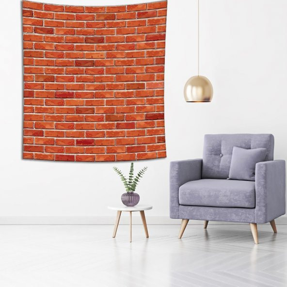 Kırmızı Tuğla Deseni Duvar Örtüsü - 4
