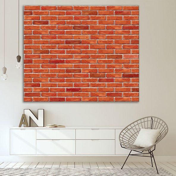 Kırmızı Tuğla Deseni Duvar Örtüsü - 6