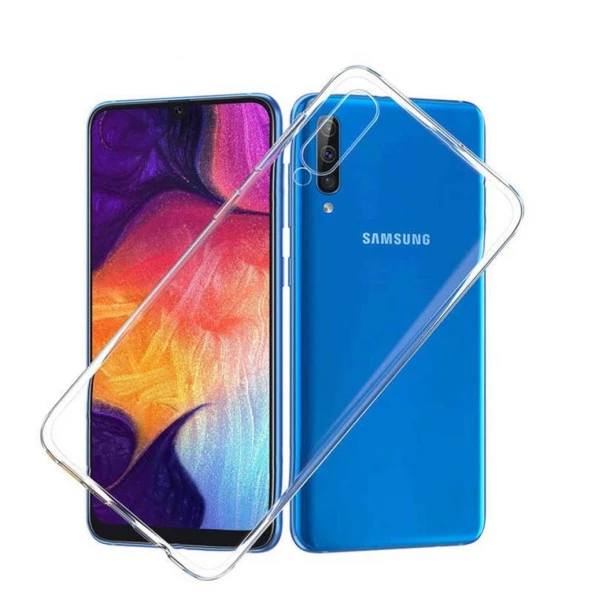 Samsung A30 Şeffaf Silikon Kılıf Ultra İnce 0,20 mm
