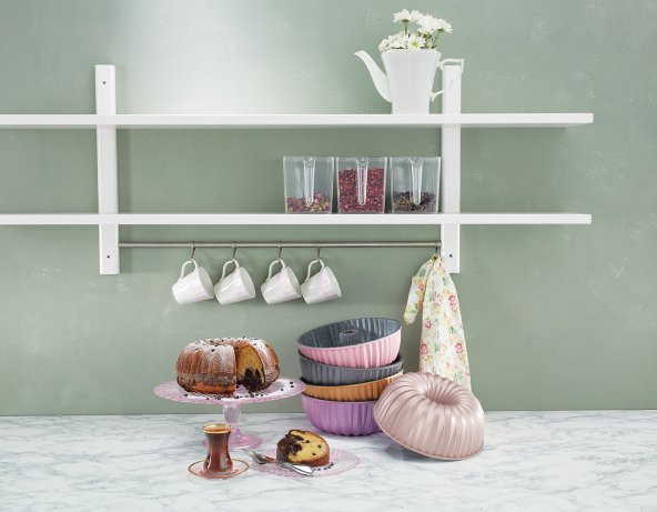 Emsan Griss Hard 24 cm Kek Kalıbı Golden Pink ürün görseli 1