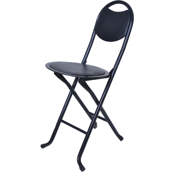 Liomi Home 1. Kalite Katlanır Metal Ayaklı Siyah Tabure Sandalye