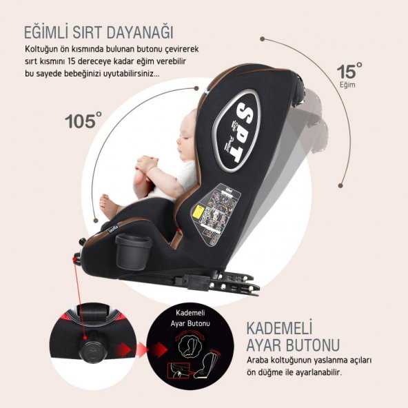 Kiwi London 9 Ay-12 Yaş İsofixli-Top Tether Oto Koltuğu - 3